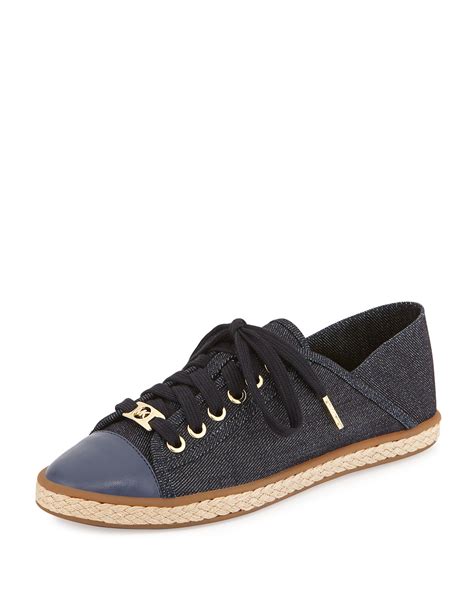 denim michael kors shoes|Michael Kors denim sneakers.